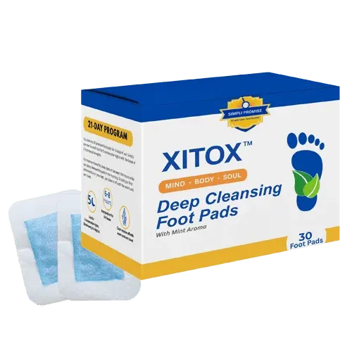 foot detox patches science illustration